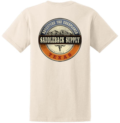Saddleback Supply Mens Southern Rustic Logo Heavy T-Shirt-M-Natural